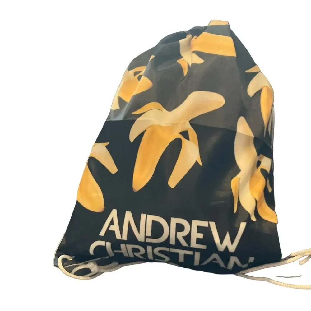 Andrew Christian Big Banana Drawstring Backpack One Size